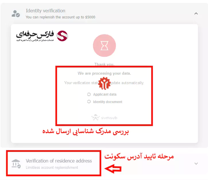 نحوه احراز هویت در اینستا فارکس - وریفای حساب در بروکر اینستا فارکس 08