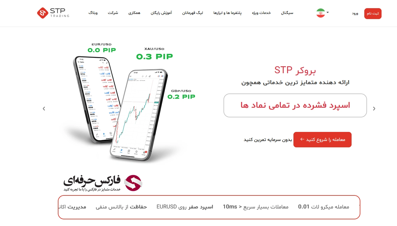 سایت بروکر اس تی پی تریدینگ - سایت فارسی بروکر STP