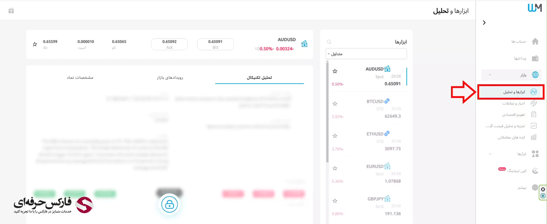 کابین بروکر ویندزور - پنل کاربری ویندزور - کابین شخصی بروکر ویندزور 07