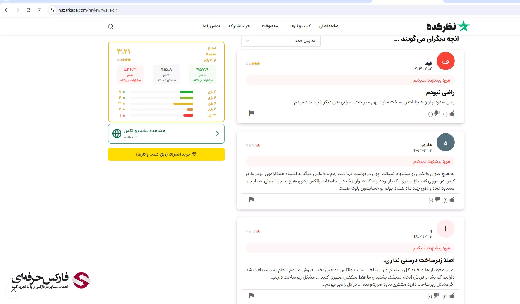 نظرات صرافی والکس - نظرات در مورد صرافی والکس 03