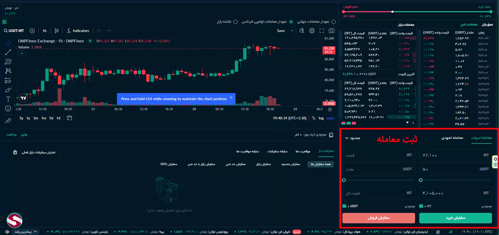 حداقل خرید در صرافی او ام پی فینکس - خرید ازر در او ام پی فینکس 03