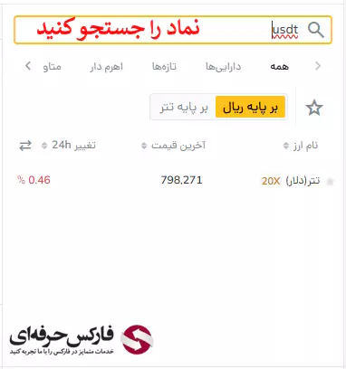 آموزش فروش ارز در صرافی رمزینکس - فروش ارز دیجیتال در پلتفرم رمزینکس 03