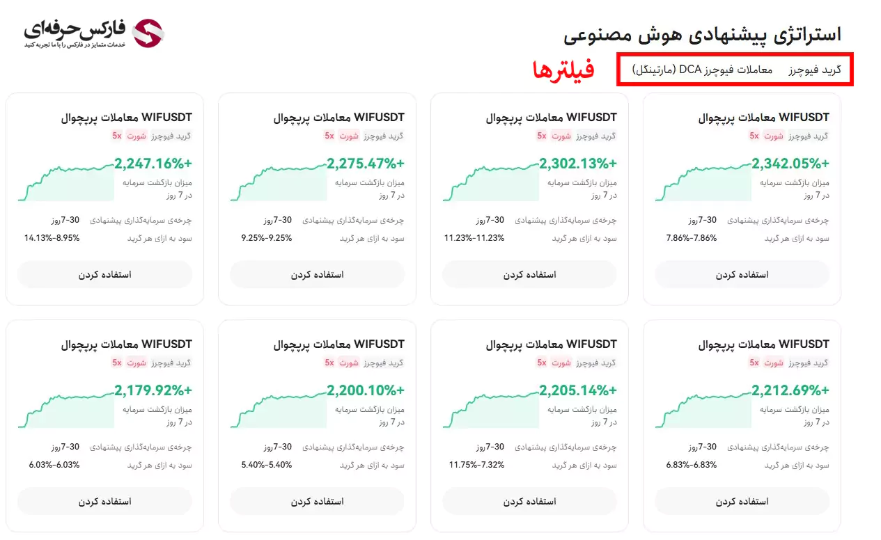 معامله با ربات صرافی توبیت - ربات هوش مصنوعی گرید توبیت 04